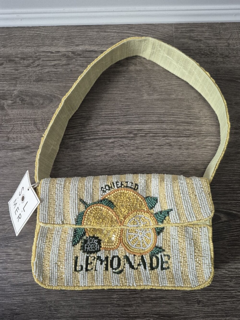 Beaded Yellow Lemonade Shoulder Bag - SOL And MER Viral